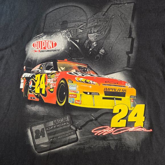 Jeff Gordon #24 DuPont NASCAR Winner’s Circle Graphic Tee Shirt XL Black - Picture 2 of 10